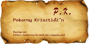 Pokorny Krisztián névjegykártya